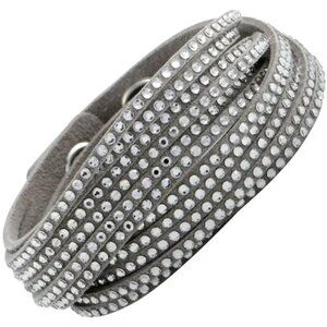 Swarovski Grey Double Wrap Slake Bracelet